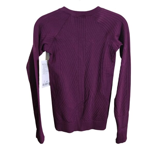 Lululemon NWT* Rest Less Long Sleeve Pullover Marvel Plum (discoloration) Size 2 - Picture 3 of 8